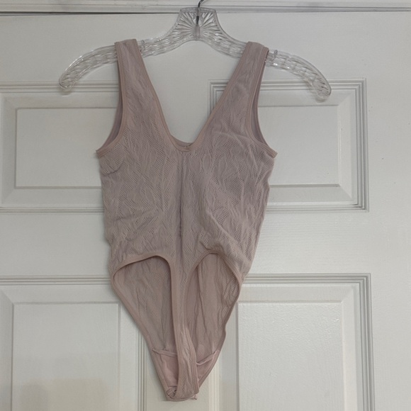 Free People Pink Textured Bodysuit - Picture 2 of 3